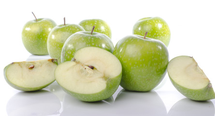 Fresh green apples