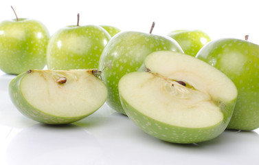 Fresh green apples