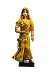 Indian doll on white background