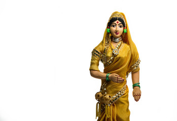 Indian doll on white background