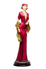 women doll on white background