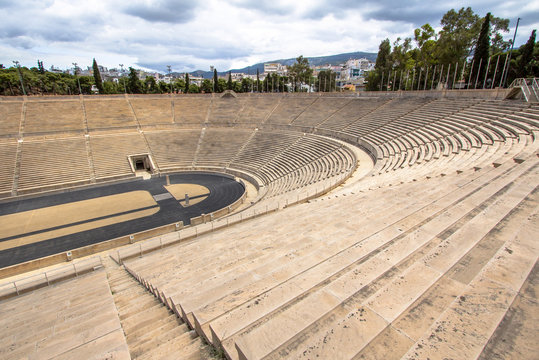 Panathenaic stadium or kallimarmaro in Athens, Greece