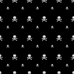 Skull seamless black