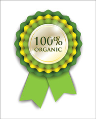 100% organic ribbon rosette