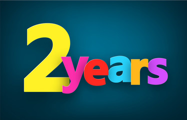 Two years paper sign.