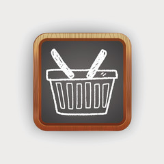 doodle shopping basket