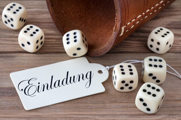 Würfelspiel - Einladung