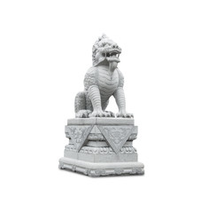 Stone carving lions