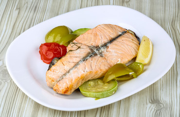 Baked salmon