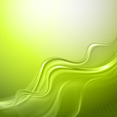 Green abstract wave