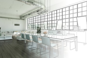 Entwurf modernes Loft