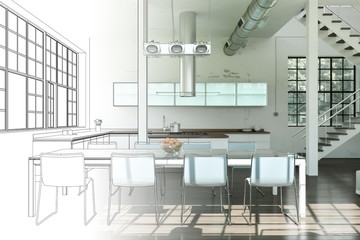 Entwurf modernes Loft