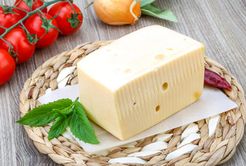 Yellow cheese brick