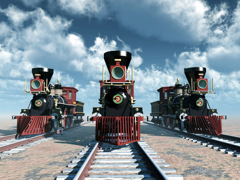 American steam locomotives from the 1850s