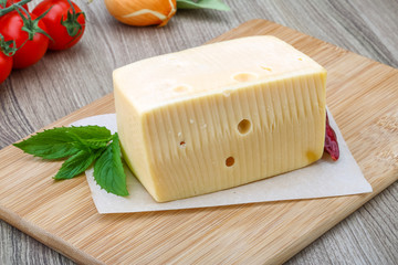 Yellow cheese brick