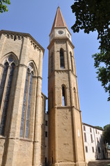 Fototapeta na wymiar Bell tower of Arezzo Cathedral in Italy