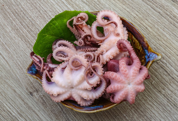 Marinated octopus