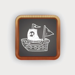 pirate ship doodle