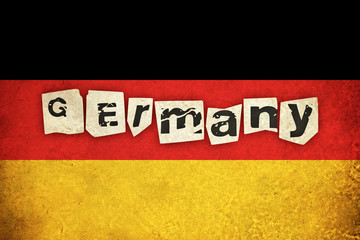 Grunge Flag of Germany with text