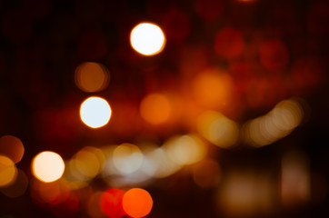 Bokeh of Night Light In Blurred Background.