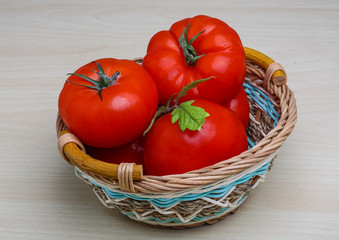 Tomato in the basket