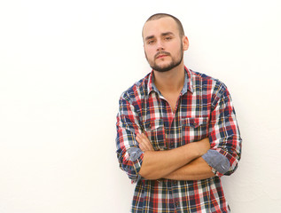 Fototapeta premium Modern guy with short hair and beard