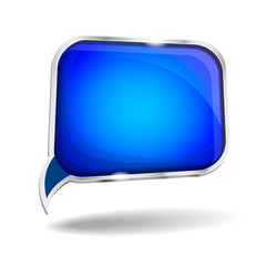 Abstract glossy speech bubble vector background