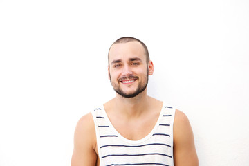 Close up portrait of a handsome young man smiling