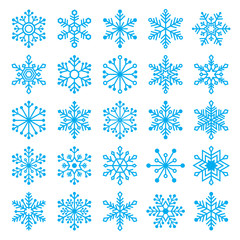 chirstmas snowflakes set