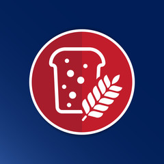 bread ornate design background logo grain meal bun