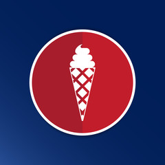 Vector sign abstract ice cream logo stylized