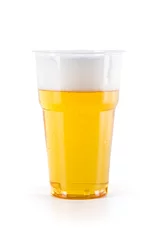 Tragetasche Plastic glass of beer © 123tin