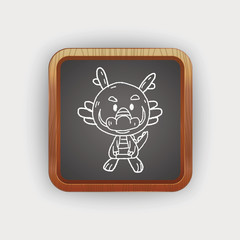 Chinese Zodiac dragon doodle drawing