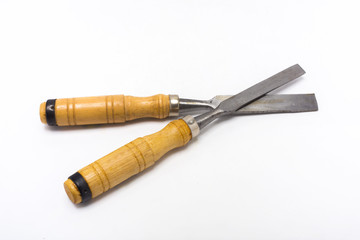 firmer chisel in white back on white background