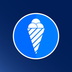 Vector sign abstract ice cream logo stylized