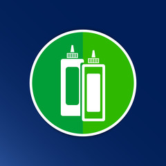 Ketchup mustard and mayonnaise logo icon food