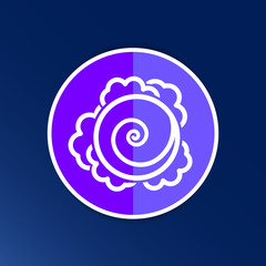 Cabbage. Vector hand drawn vegetables kale logo