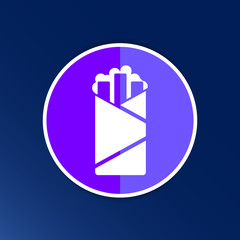 shawarma vector design template logo food roll