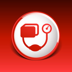 Tonometer flat Icon. Blood Pressure Checker medical