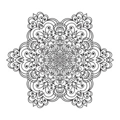 Hand drawing zentangle mandala element