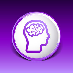 Head brain icon think design over vector illustration