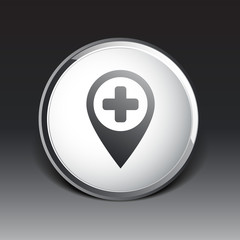  Map Pointer Icon With Cross, Hospital, First Aid Sign