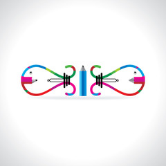 creative fish concept vector illustration 