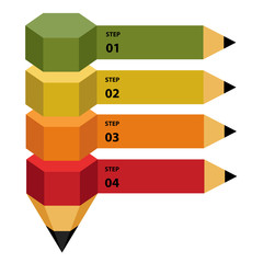 Fototapeta premium Pencil - infographic/background