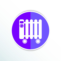 Typical heater filled radiator icon symbol electric