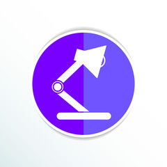 Reading lamp Single flat icon Vector illustration