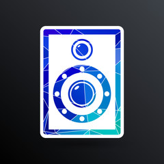 icon audio speaker sound wave vector symbol