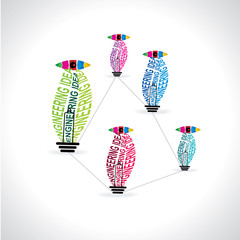 creative bulb idea concept vector illustration 