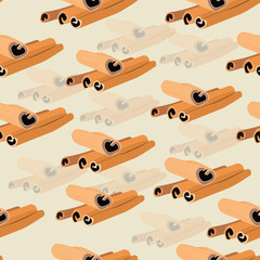 Cinnamon stick seamless pattern vector background