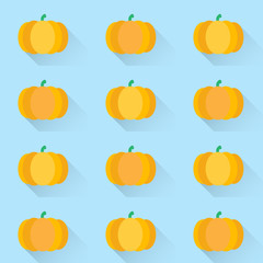 Pumpkins seamless pattern vector background